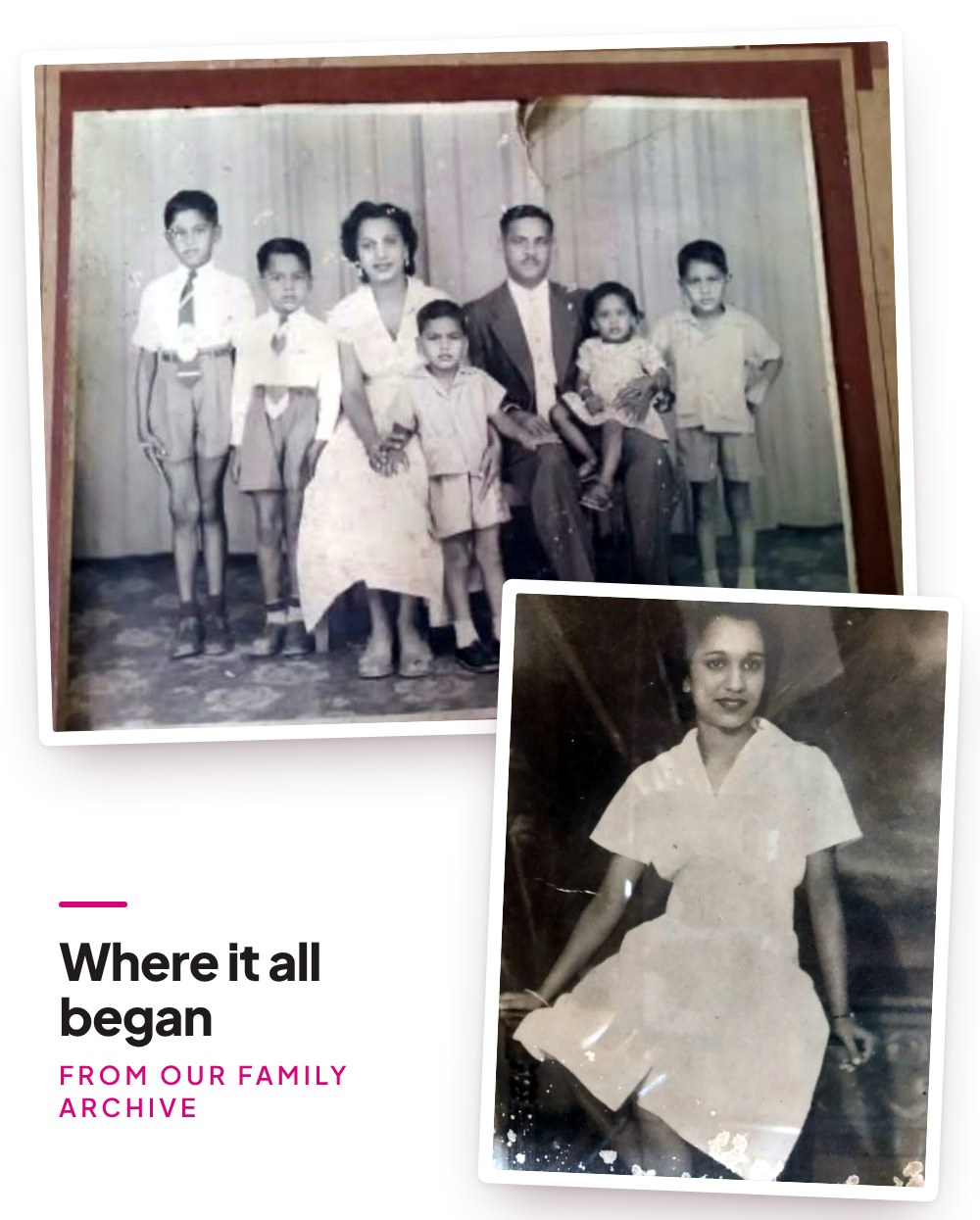 Vintage photographs from the Maharaj family archive